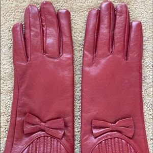 Gorgeous Rust colored Italian Leather Gloves, size Small, MINT Condition!